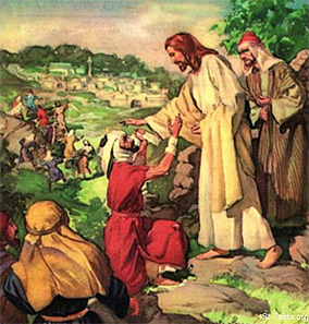Jesus heals the Leper
